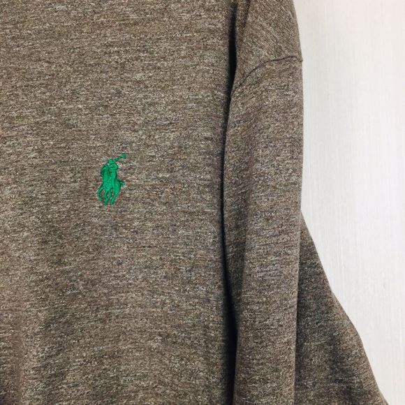 POLO RALPH LAUREN Men's Gray Crew Neck Cotton Long Sleeve Shirt XL Extra Large - Picture 3 of 11